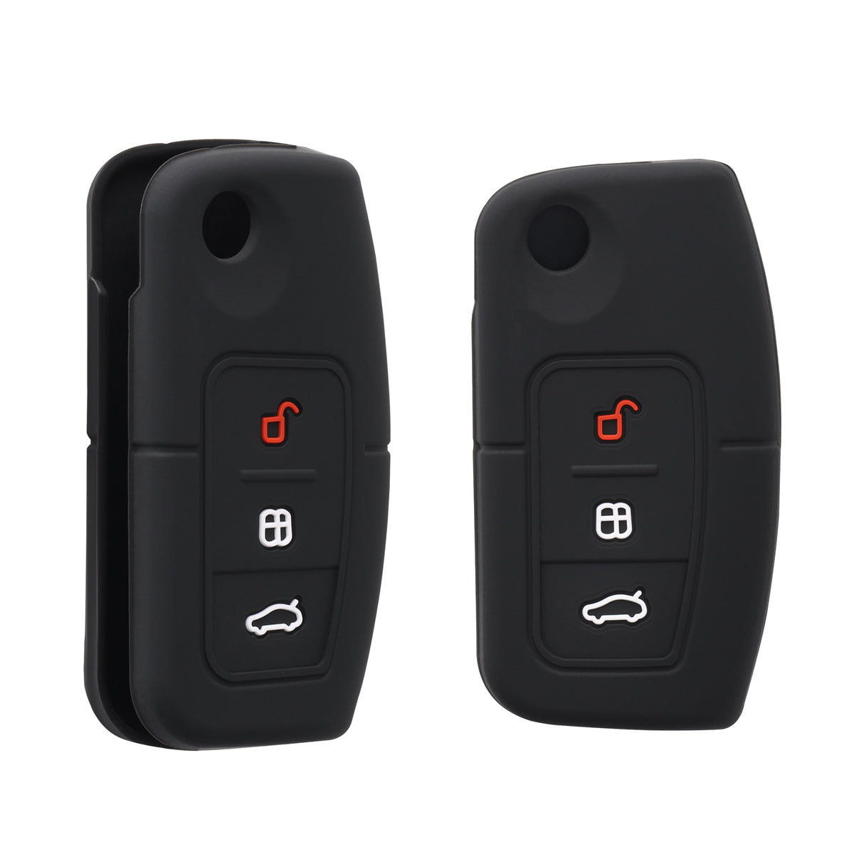 kwmobile Car Key Case compatible with Ford 3-Button Flip Key Car Key