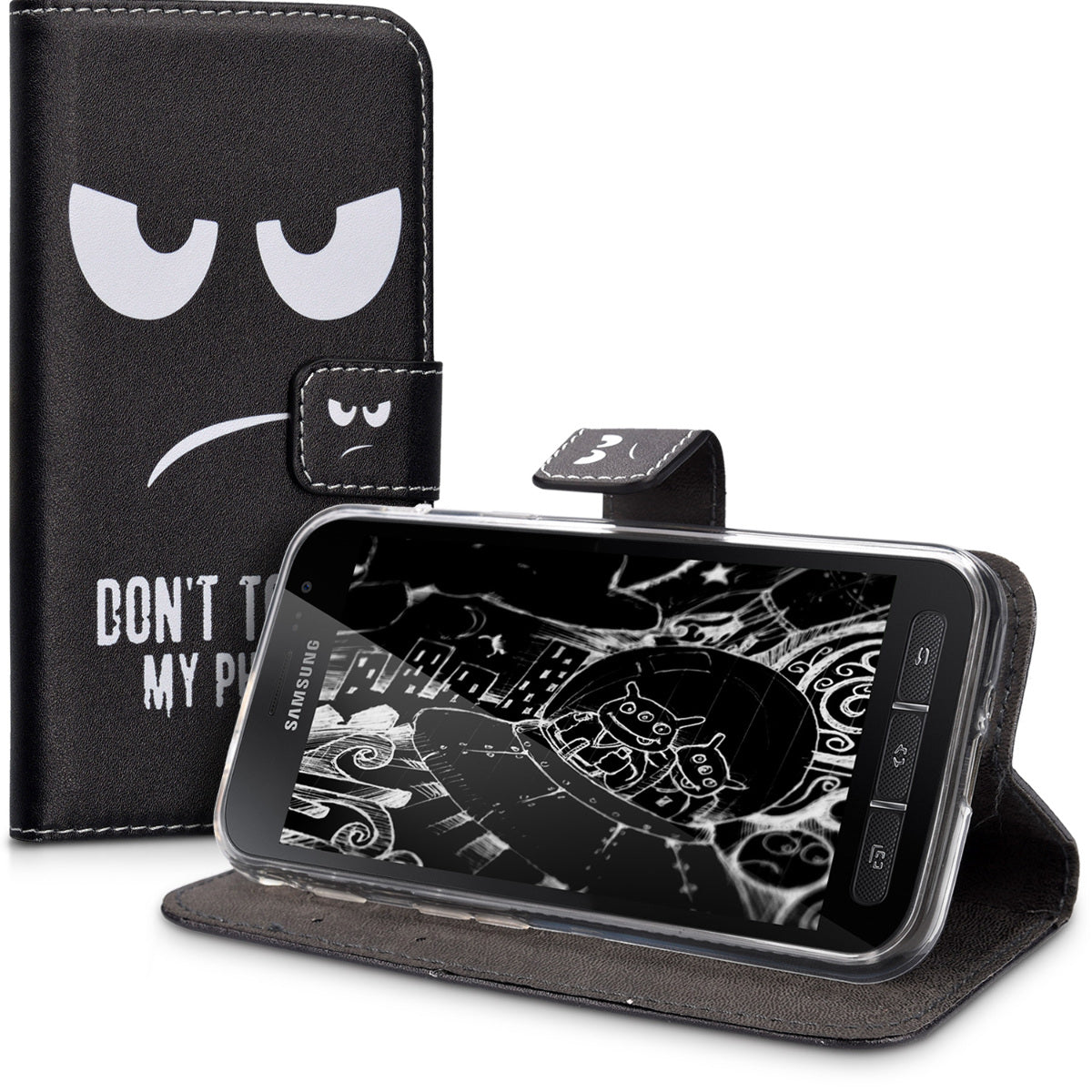 Faux Leather Case compatible with Samsung Galaxy Xcover 4 / 4S