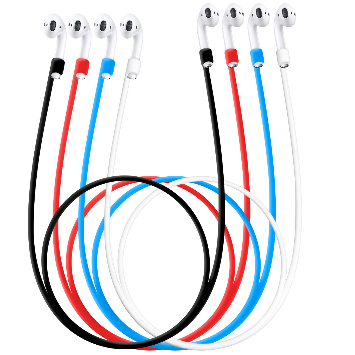 kwmobile Halteband kompatibel mit Apple Airpods Headphones - Kopfhörer Halter Band Strap - Weiß - Sonstiges