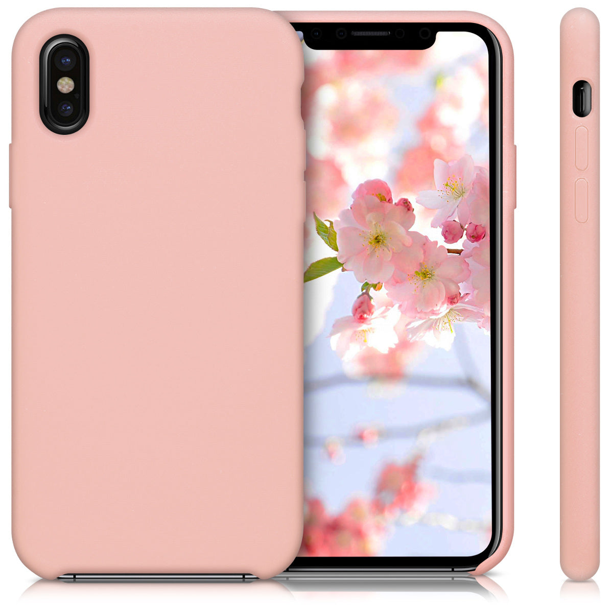 kwmobile Case for Apple iPhone X - Silicone Phone Cover - Wireless Charging Protective Case