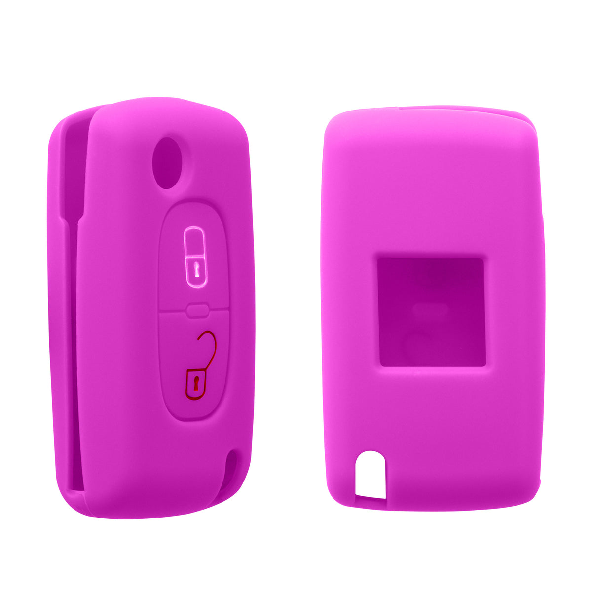 Peugeot Citroen 2-Button Flip Silicone Car Key Cover