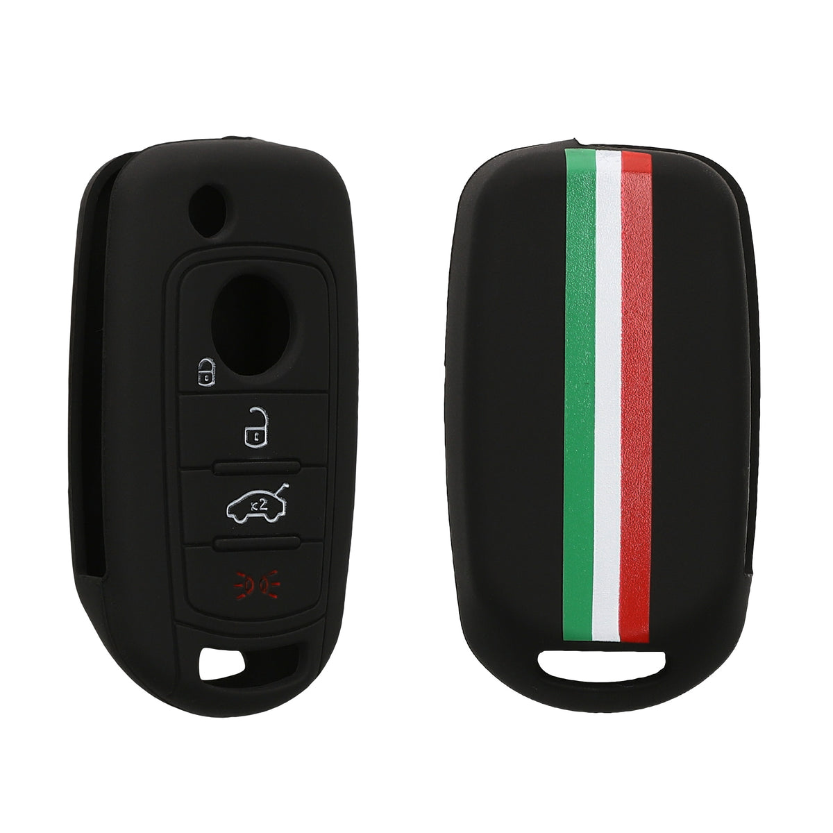 kwmobile Car Key Cover Compatible with Fiat 4-Button Foldable Car Key - Key Fob Cover Don't Touch My Key
