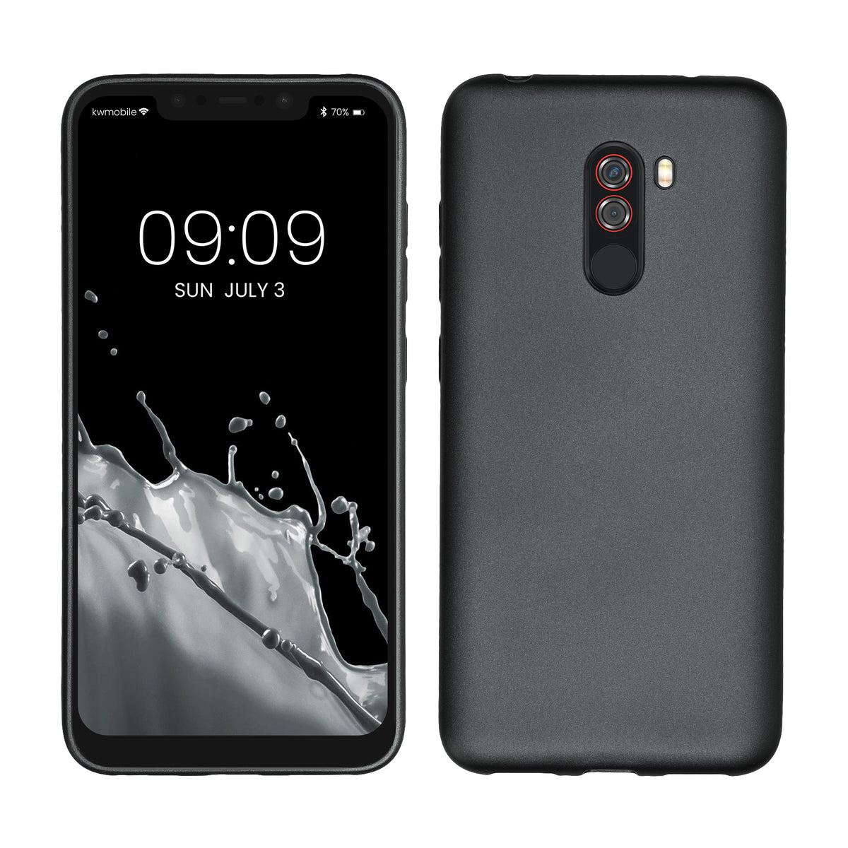kwmobile Case for Xiaomi Pocophone F1 - Shimmering Silicone Cover - Protective Case