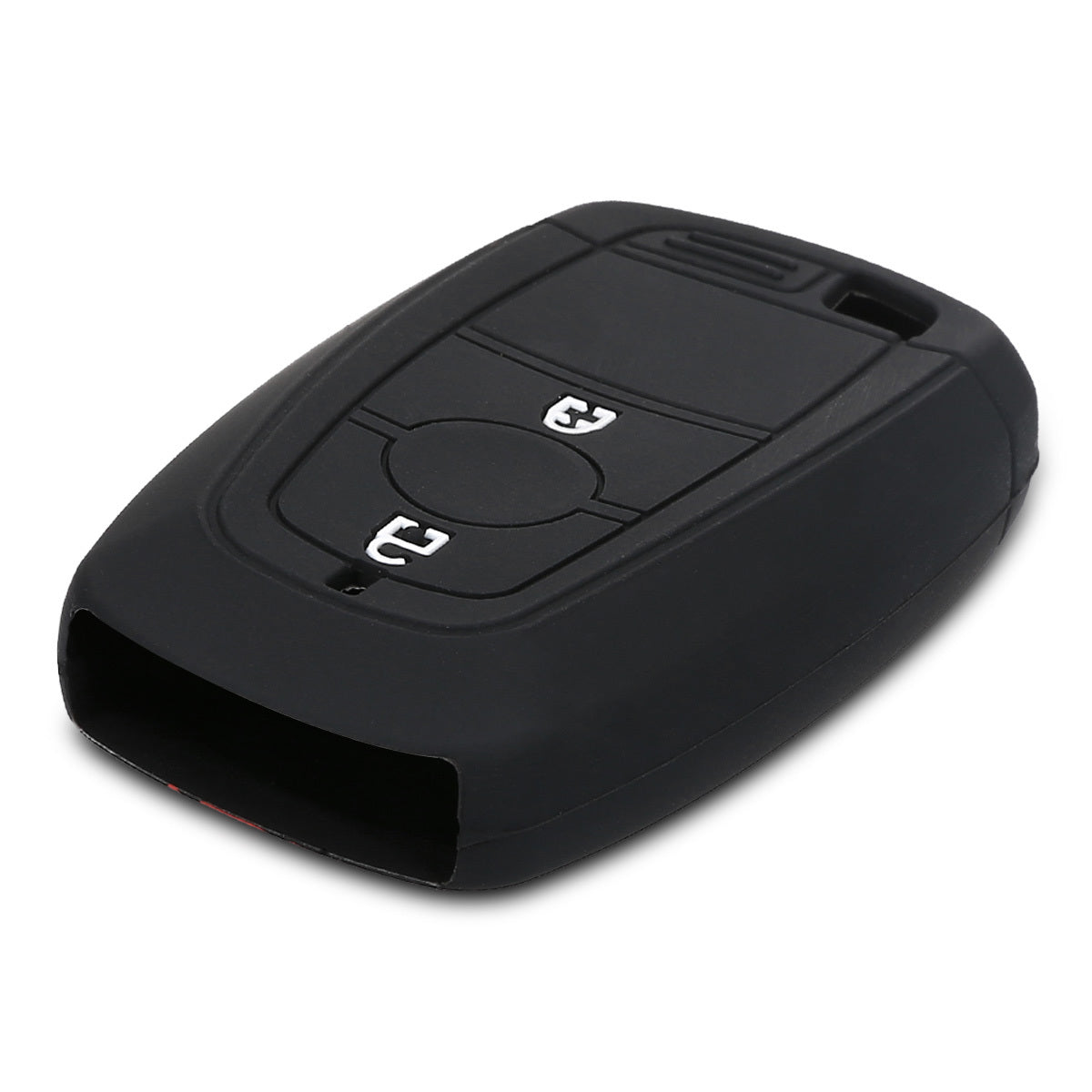 Ford 2-Button Keyless Go Silicone Car Key Cover Red Racing Stripes