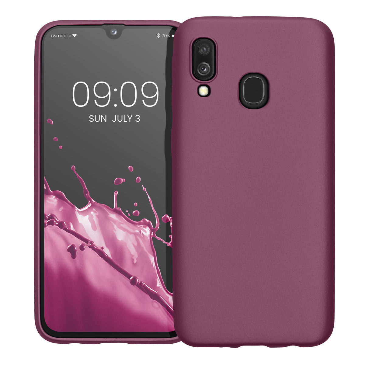 kwmobile Phone Case for Samsung Galaxy A40 - Metallic Shimmering Silicone Case - Protective Cover