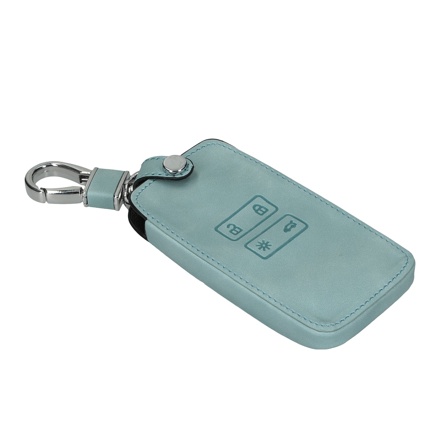kwmobile Car Key Cover Compatible with Renault 4-Button Smart Key (Keyless Go Only) - Faux Leather Protective Case Key Cover