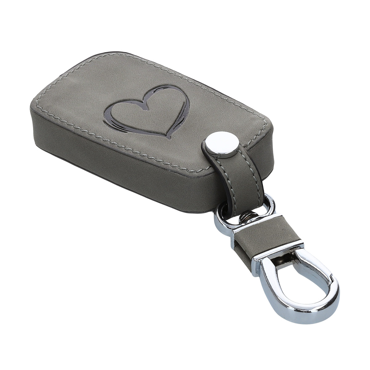 VW Golf 7 MK7 3-Button Silicone Car Key Cover Faux Suede Heart