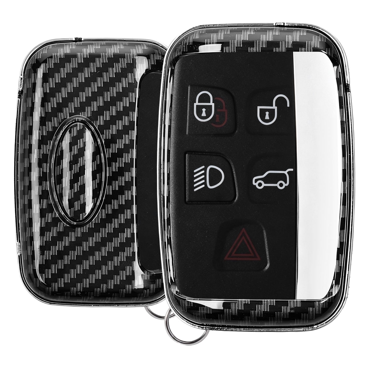 kwmobile Car Key Cover Compatible with Land Rover Jaguar 5-Button Smart Key Hard Cover Protective Case Key Shell Cover