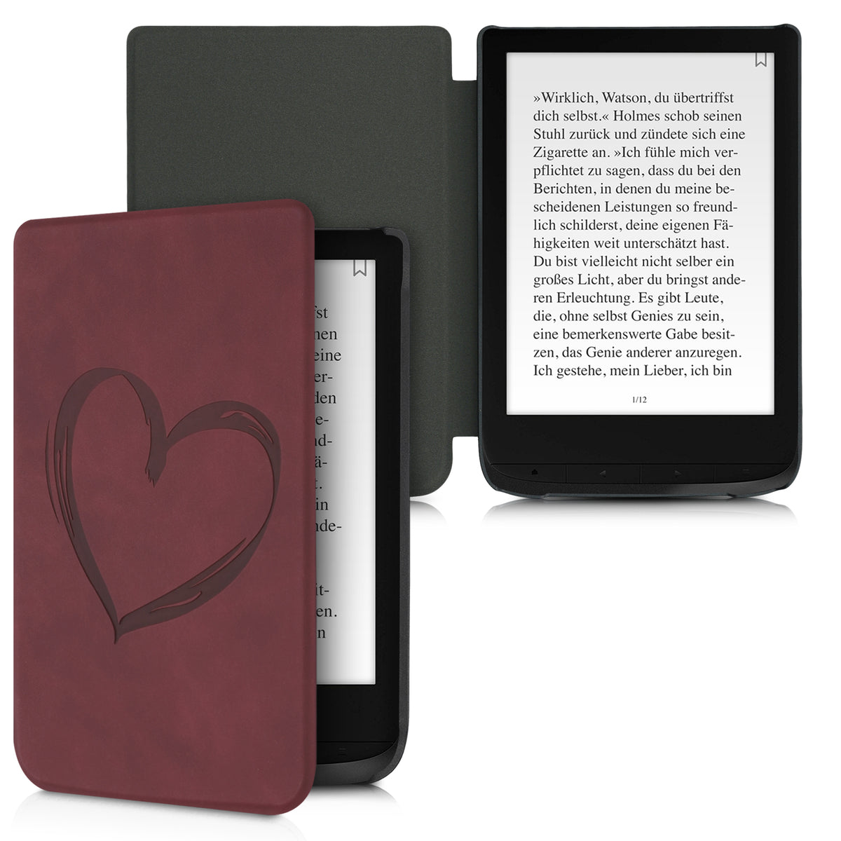 eReader Case for Pocketbook Touch Lux 4/5/Touch HD 3/Color (2020)/ Vivlio Lux 5 with Auto Sleep