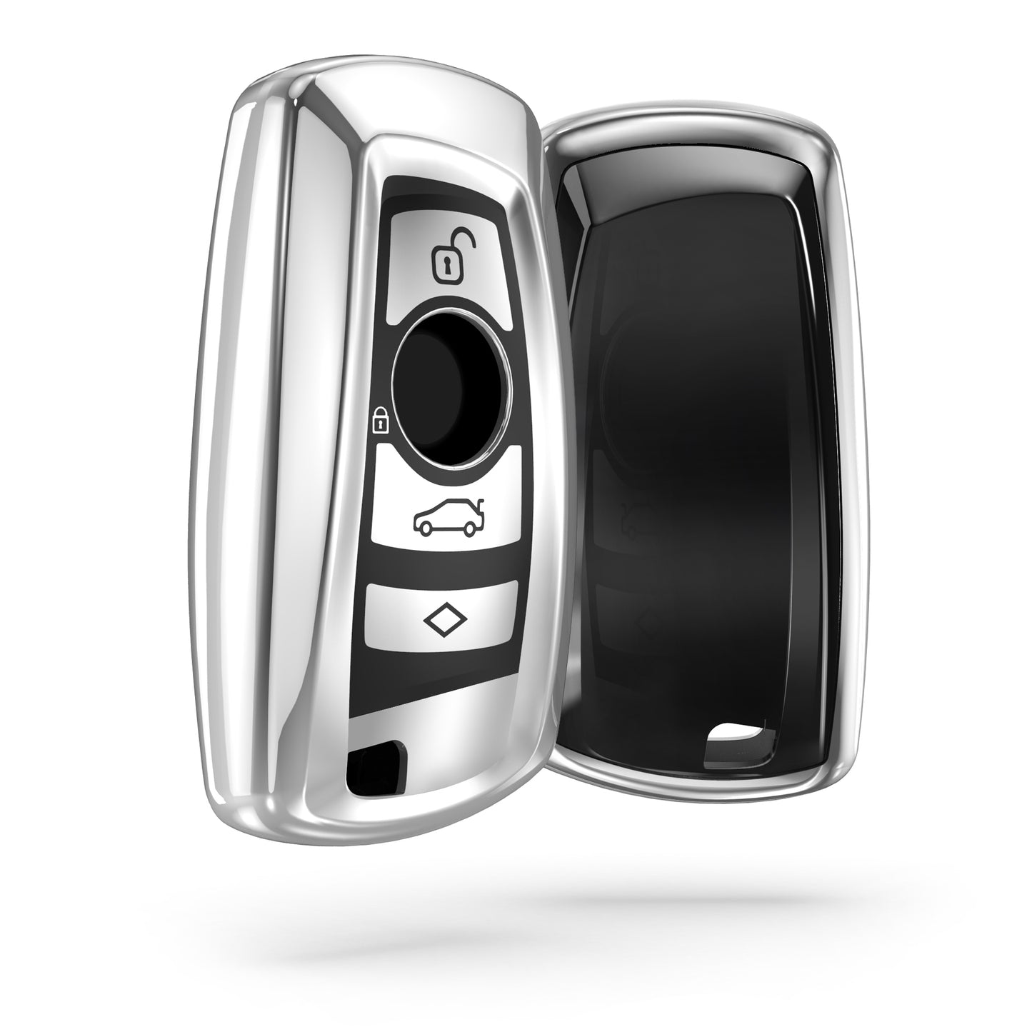 kwmobile Car Key Cover Compatible with BMW 3-Button Keyless Go Car Key - Silicone Case Remote Cover