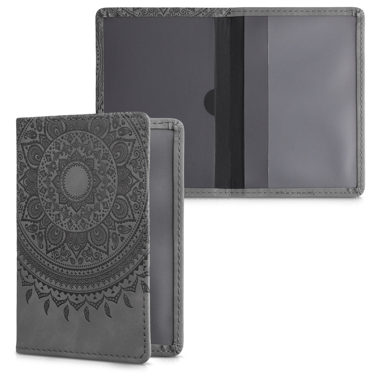 Faux Leather Vehicle Registration Holder with Card Slots
