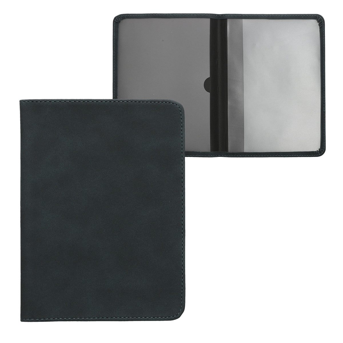 Vehicle Registration Holder with Card Slots in Faux Suede for Italian Registration