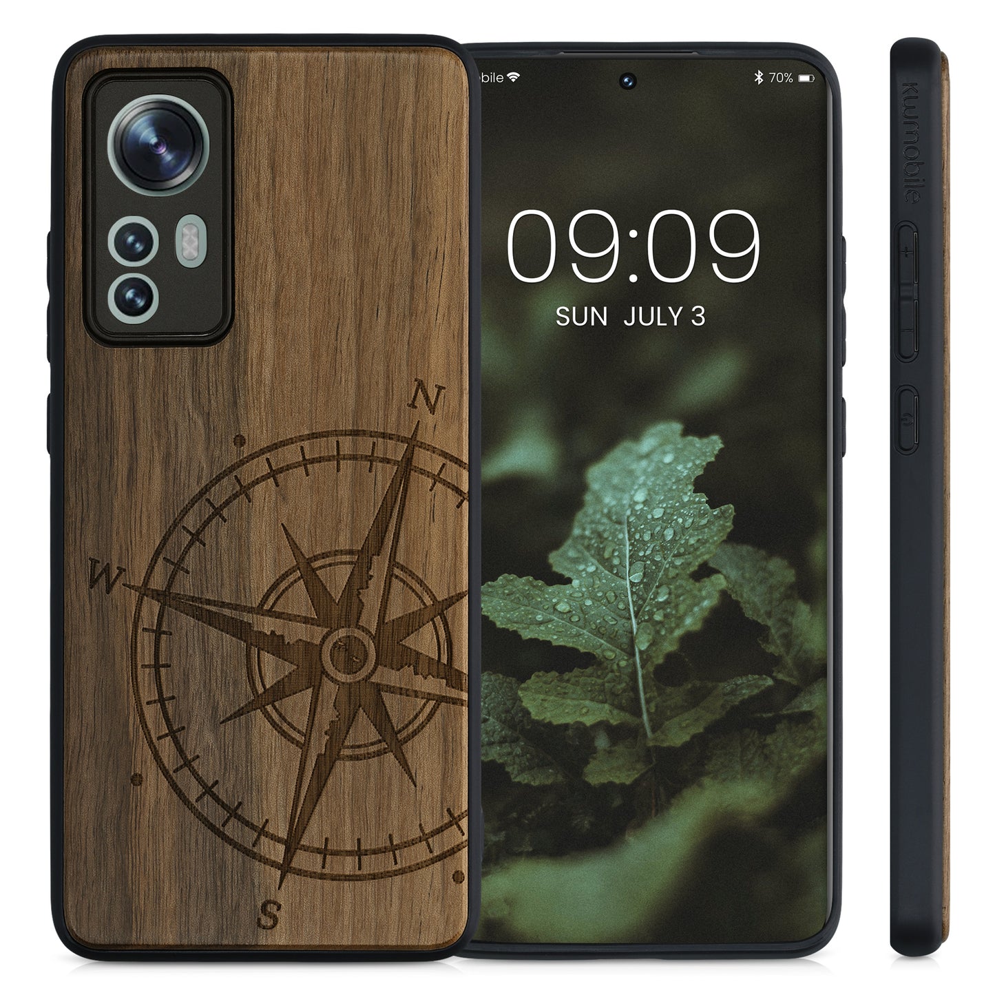 kwmobile Case Compatible with Xiaomi 12 / 12X Phone Cover TPU Phone Case Compass Vintage