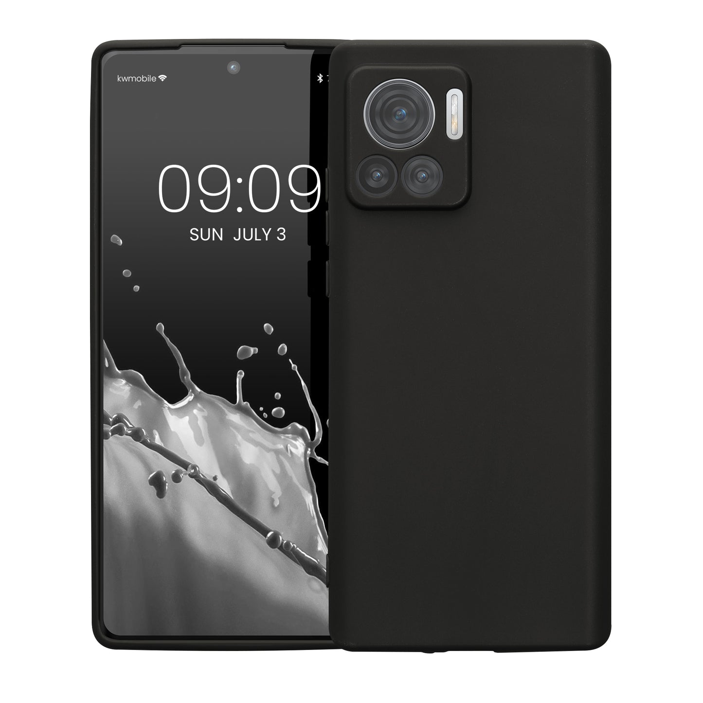 kwmobile Handyhülle für Motorola Edge 30 Ultra Hülle - weiches Handy Silikon Case - Schutzhülle Cover - Schwarz matt