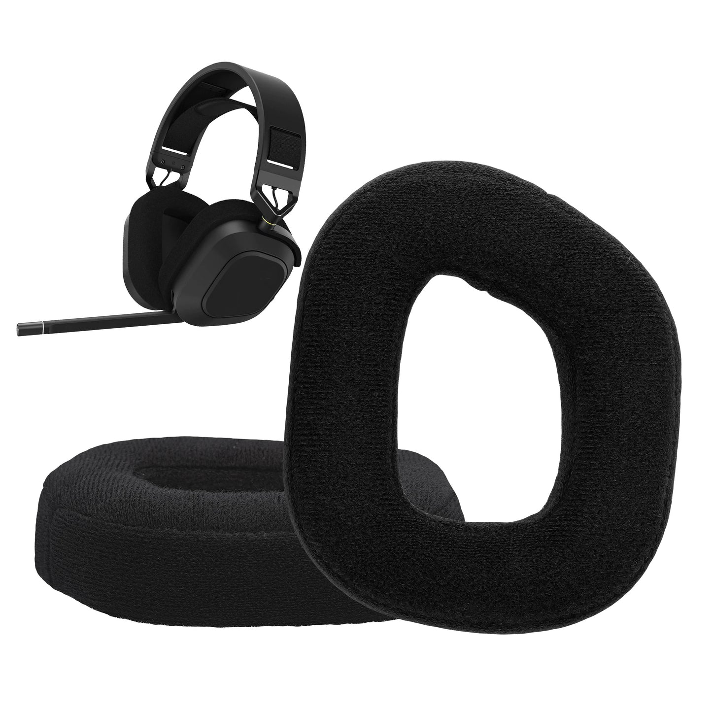 kwmobile Ear Pads for Corsair HS80 - Replacement Ear Cushions - Headphone Spare Parts - Replacement Ear Pads for Over Ear Headphones