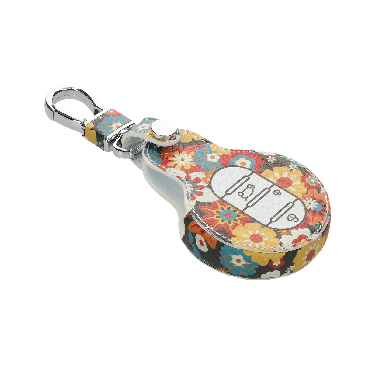 Mini 3-Button Smart Key Faux Leather Car Key Cover