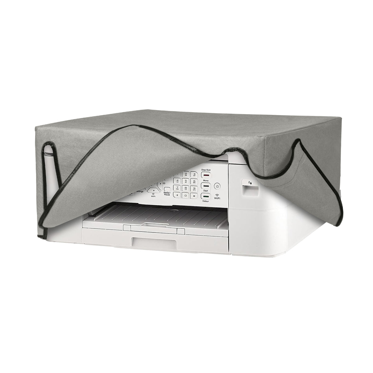 kwmobile Cover kompatibel mit Brother MFC-J1010DW - Tasche Hülle Drucker - Staubschutzhülle Schutzhaube Schutzhülle - Hellgrau Hellgrau
