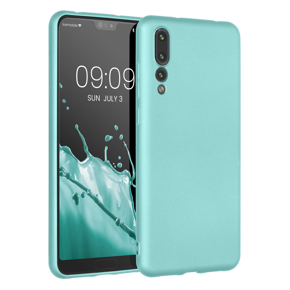 kwmobile Handyhülle für Huawei P20 Pro Hülle - weiche Silikon Case metallisch schimmernd - Schutzhülle Cover - Metallic Mintgrün Metallic Mintgrün