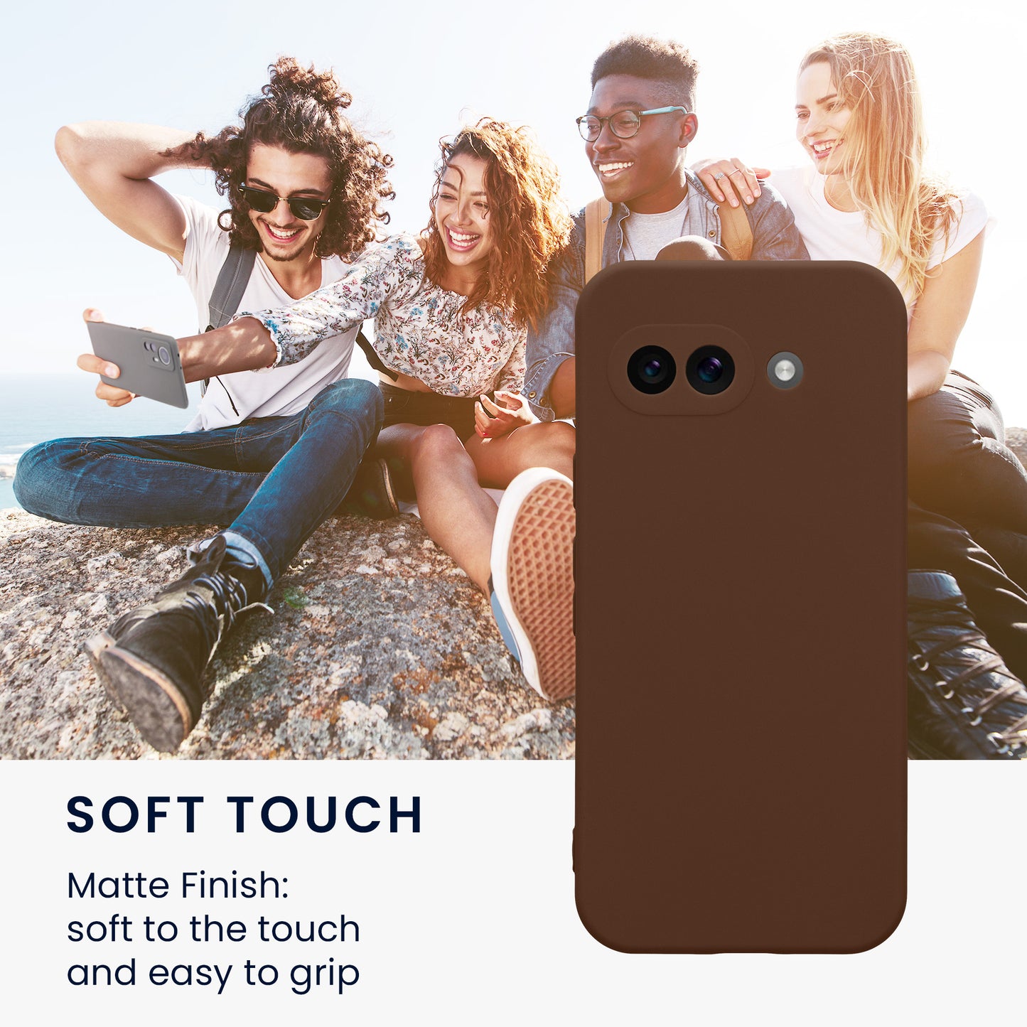 kwmobile Phone Case for Google Pixel 9a - Soft Phone Silicone Case Protective Cover