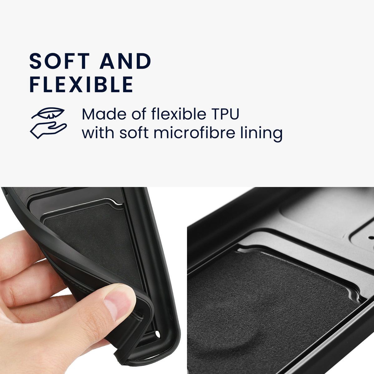 kwmobile Phone case compatible with Xiaomi Redmi Note 14 Pro 5G / Poco X7 Soft case with Camera Protection Card Slot