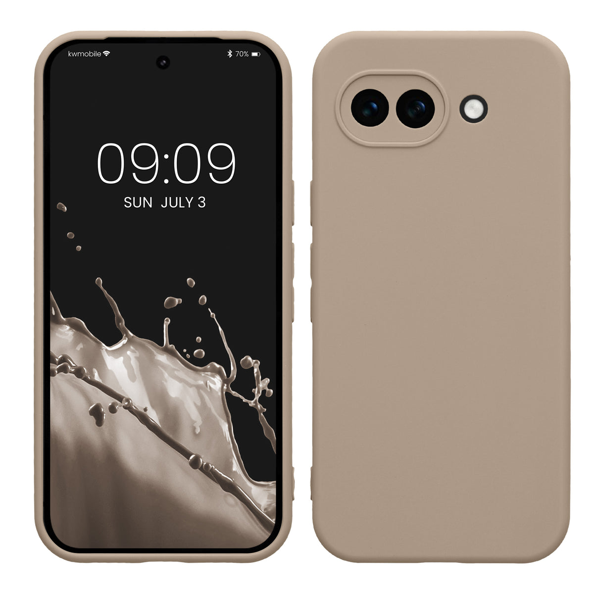 kwmobile Handyhülle für Google Pixel 10a Hülle - weiches Handy Silikon Case - Schutzhülle Cover - Creme Creme