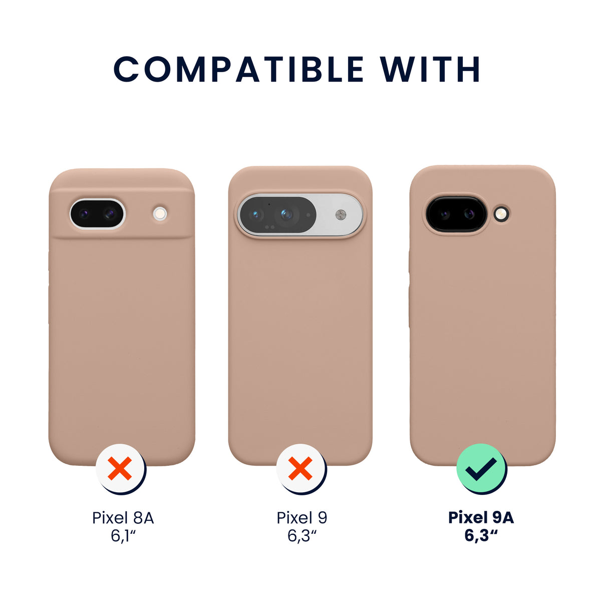 Google Pixel 9a Silikon Handyhülle + 2x Schutzglas KWM0000215R003C