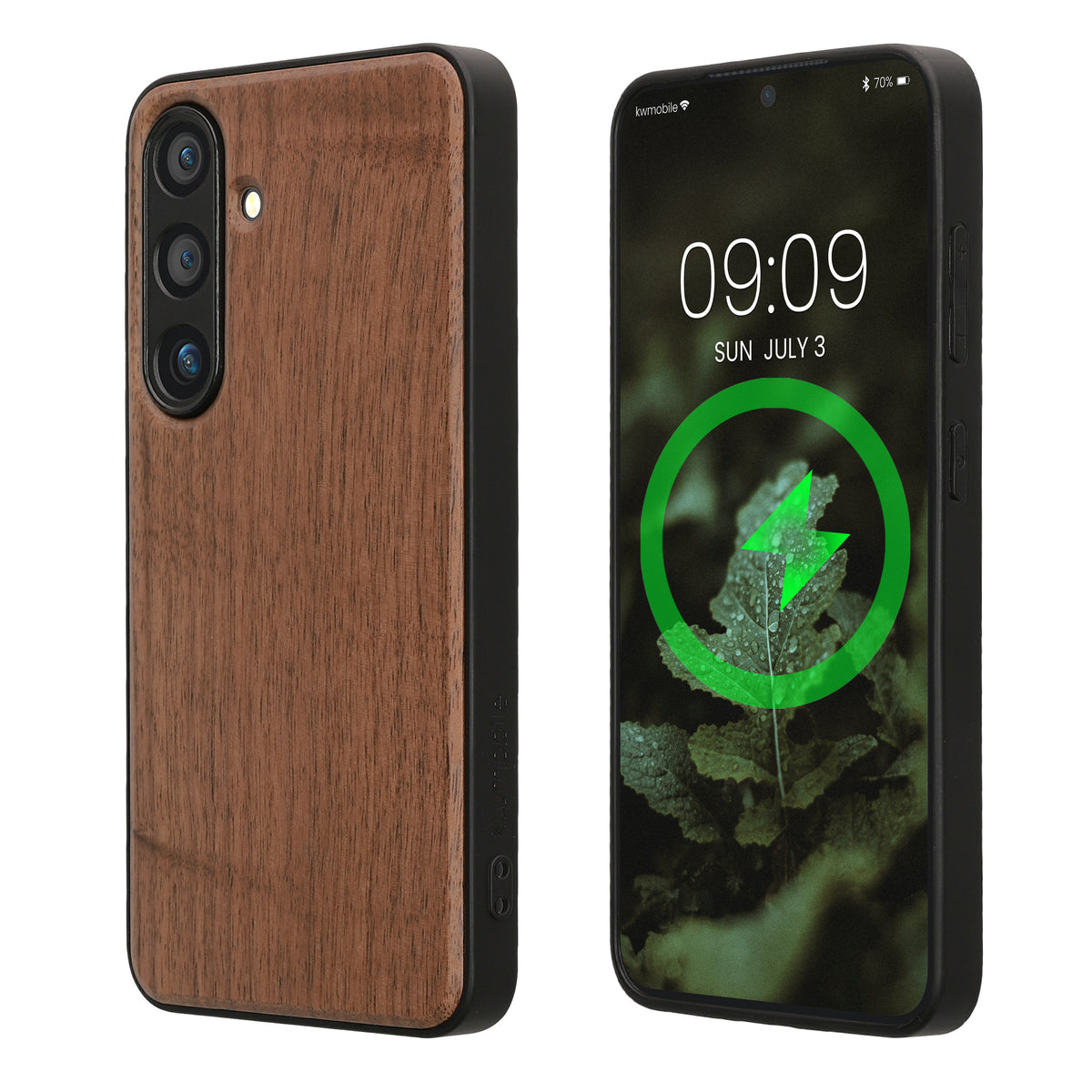 Samsung Galaxy S25 Holz Handyhülle mit MagSafe Dunkelbraun KWM000022AF001C