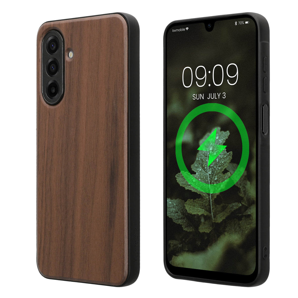 Samsung Galaxy A17 4G / 5G Holz Handyhülle mit MagSafe Dunkelbraun KWM000022AQ001C