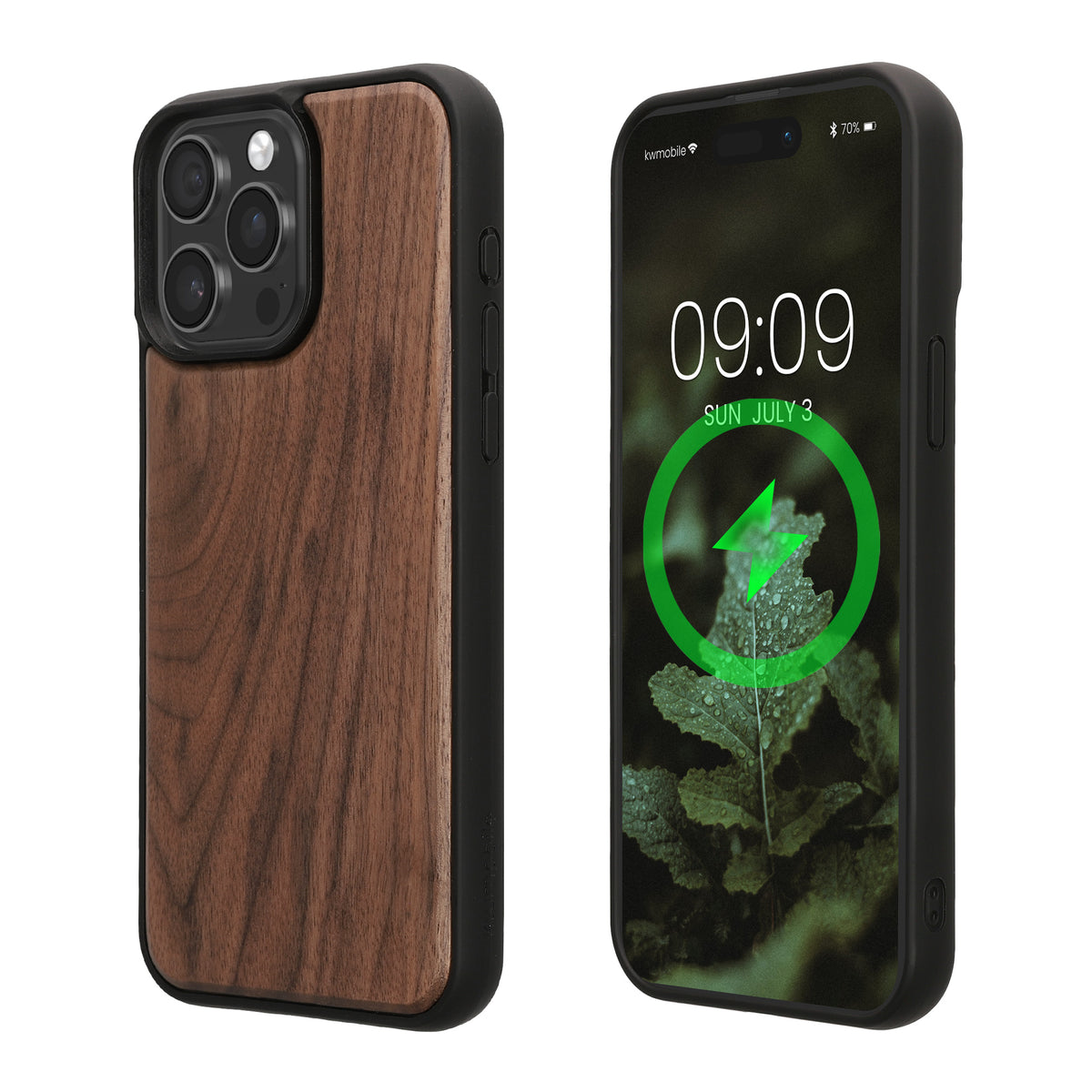 iPhone 15 Pro Max Holz Handyhülle mit MagSafe Dunkelbraun KWM0000235B001C