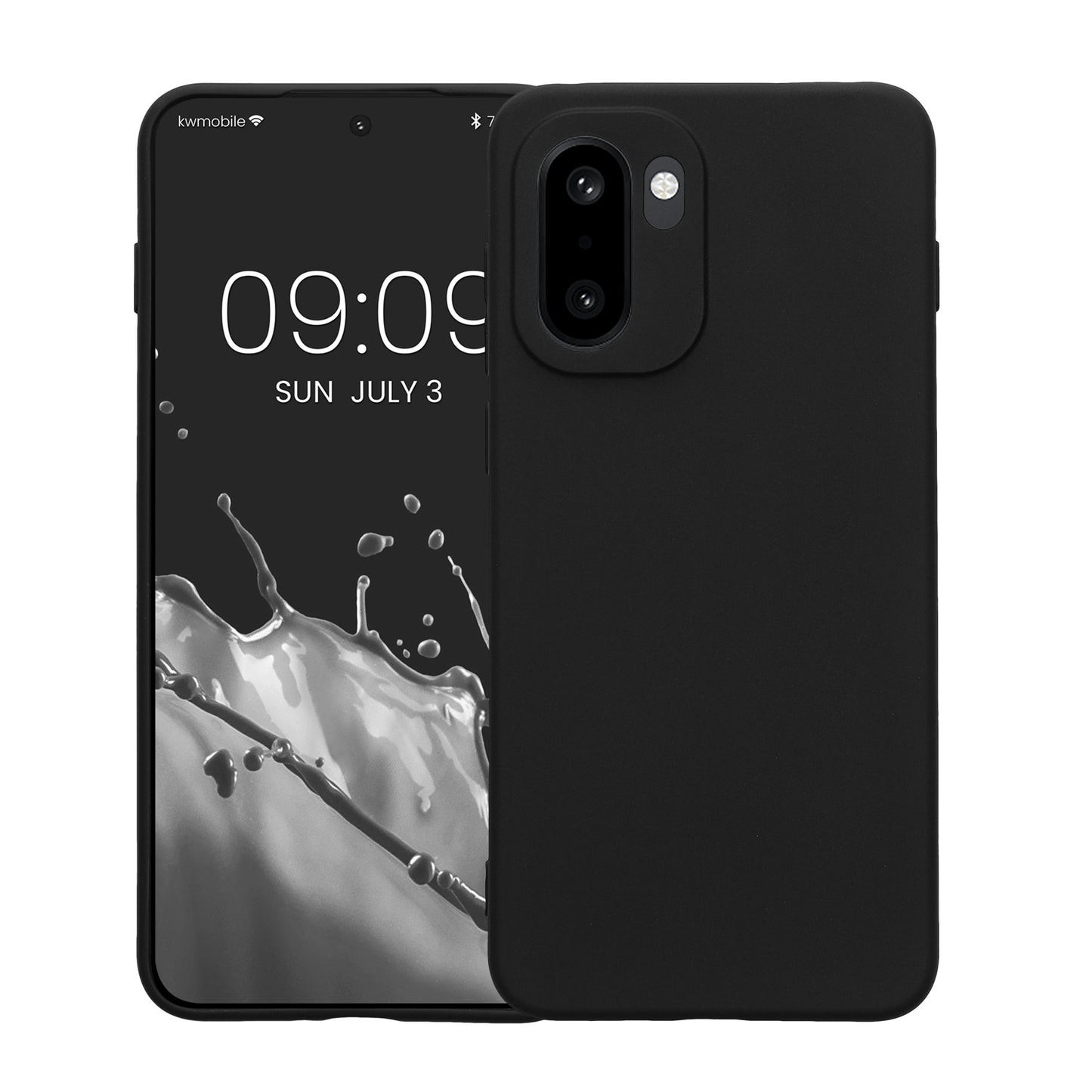 kwmobile Hülle für OnePlus 15R TPU Case - Handyhülle unterstützt kabelloses Laden, flexible Schutzhülle, gummiertes Cover in Schwarz matt Schwarz matt