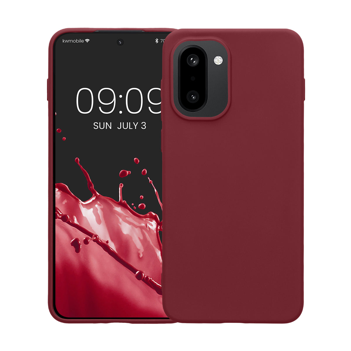 kwmobile Hülle für OnePlus 15R TPU Case - Handyhülle unterstützt kabelloses Laden, flexible Schutzhülle, gummiertes Cover in Bordeaux Violett Bordeaux Violett