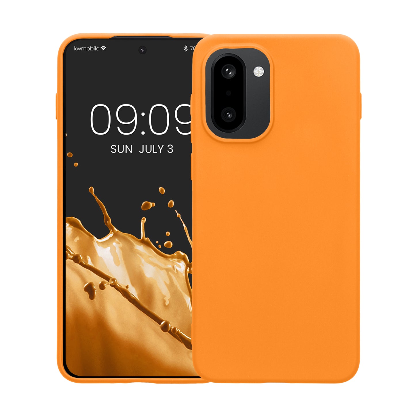 kwmobile Hülle für OnePlus 15R TPU Case - Handyhülle unterstützt kabelloses Laden, flexible Schutzhülle, gummiertes Cover in Fruity Orange Fruity Orange