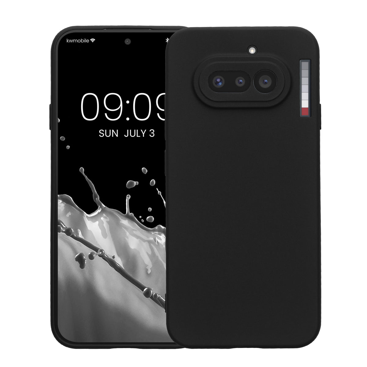 kwmobile Handyhülle für Nothing Phone (4a) Hülle - weiches Handy Silikon Case - Schutzhülle Cover - Schwarz matt Schwarz matt