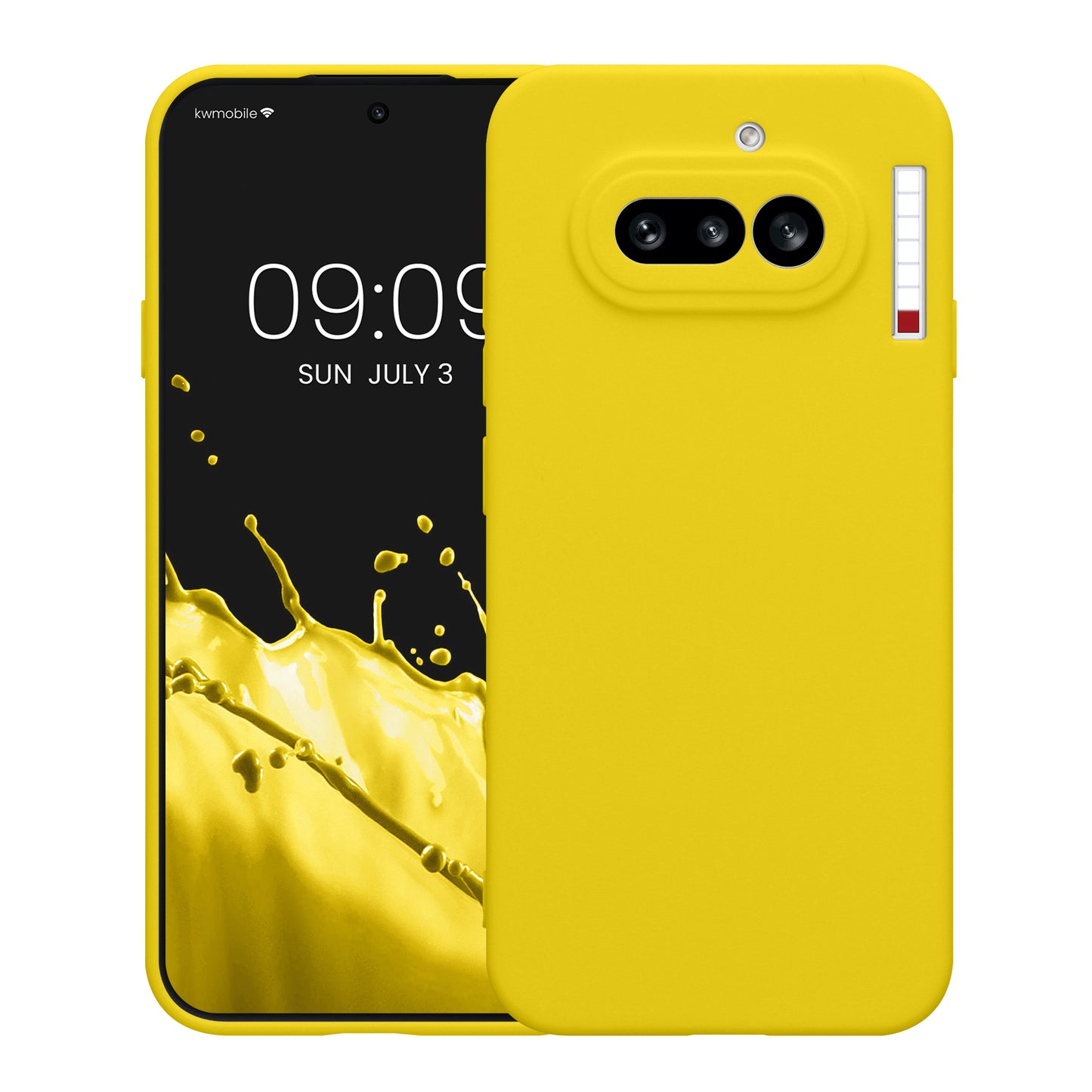 kwmobile Handyhülle für Nothing Phone (4a) Hülle - weiches Handy Silikon Case - Schutzhülle Cover - Strahlend Gelb Strahlend Gelb