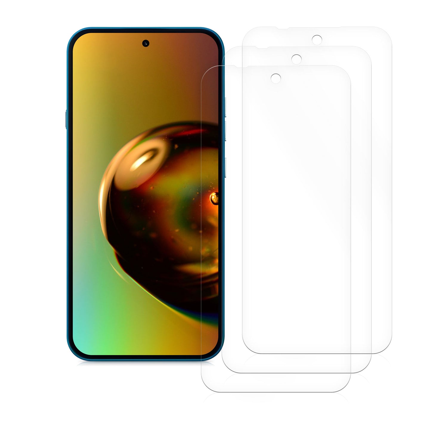 kwmobile 3x Displayschutzfolie kompatibel mit Nothing Phone (4a) Folie - klare Schutzfolien Set in transparent Transparent