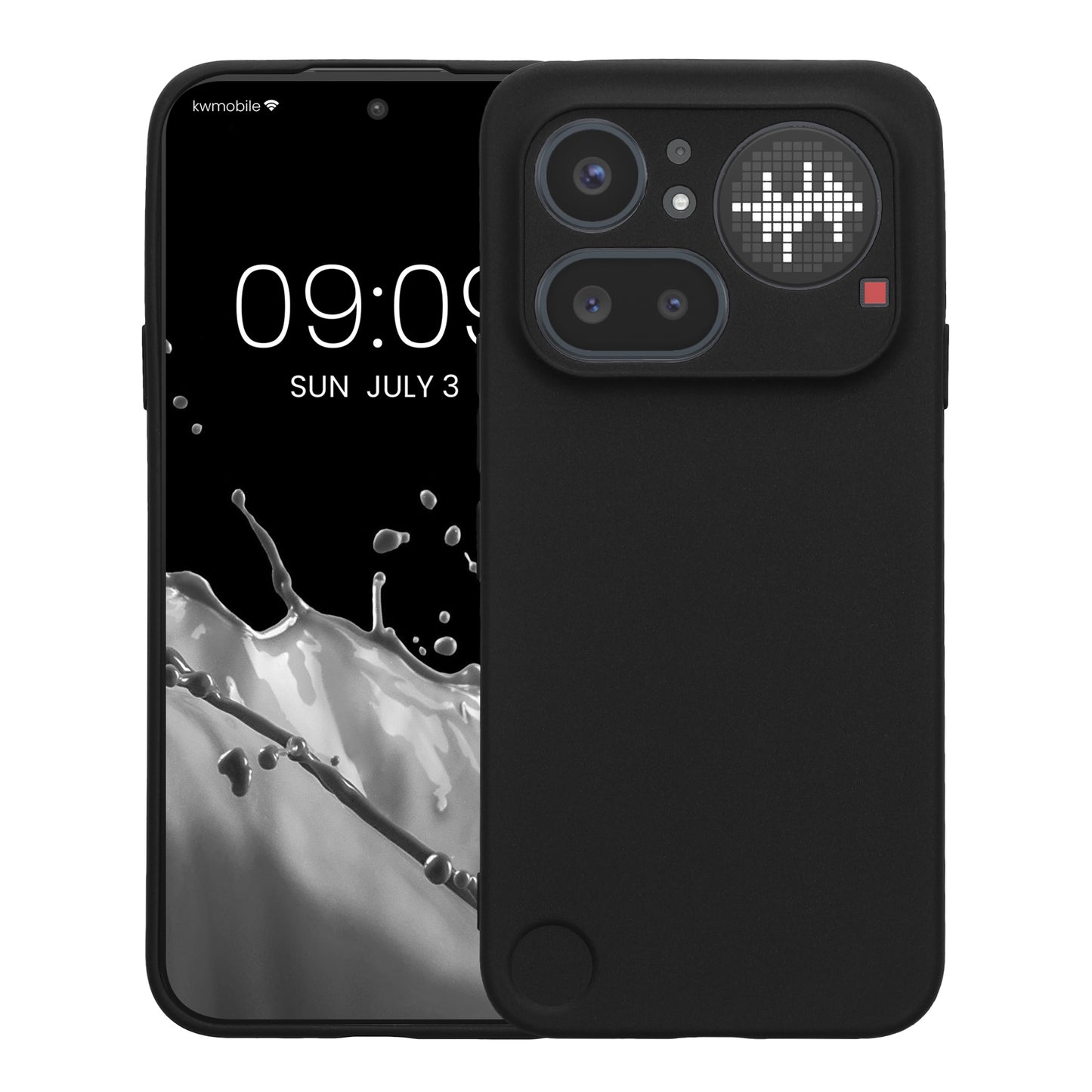 kwmobile Handyhülle für Nothing Phone (4a) Pro Hülle - weiches Handy Silikon Case - Schutzhülle Cover - Schwarz matt Schwarz matt