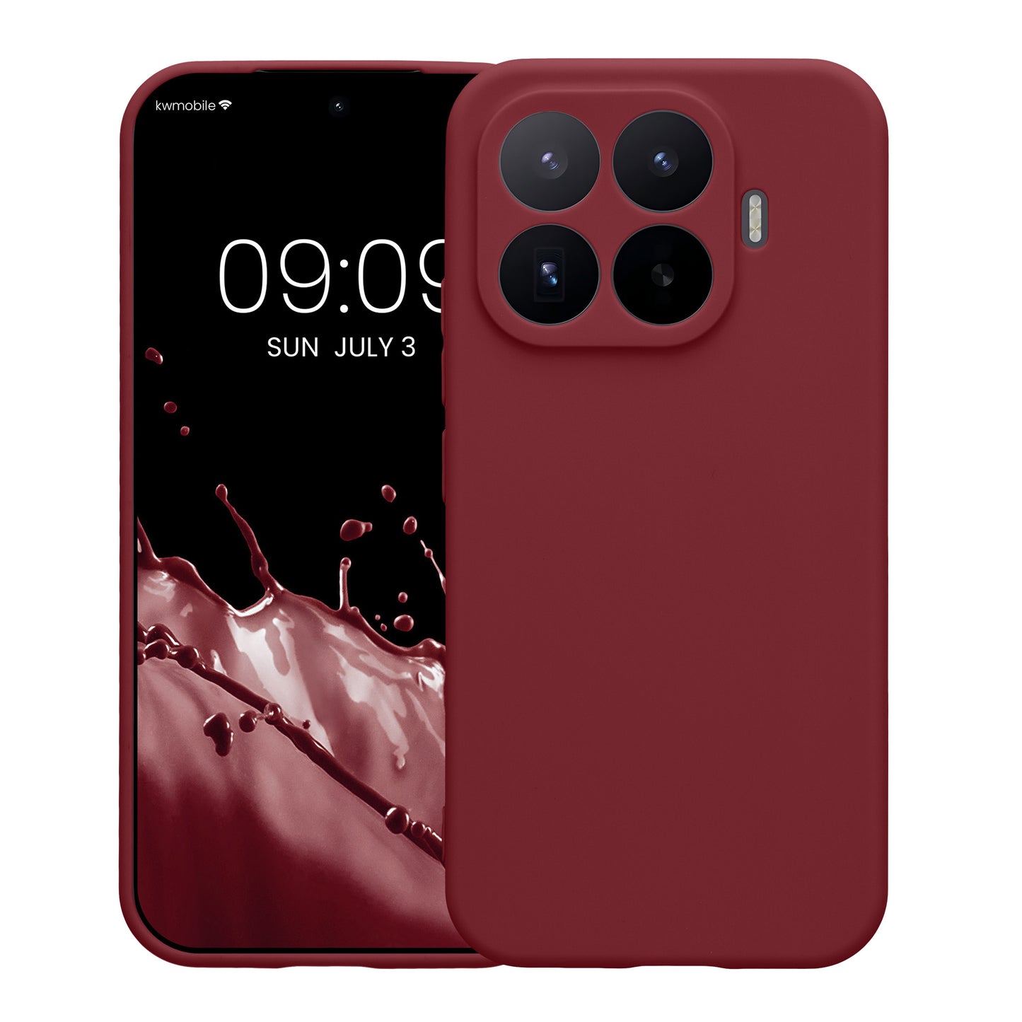 kwmobile Handyhülle für Xiaomi 17T Hülle - weiches Handy Silikon Case - Schutzhülle Cover - Bordeaux Violett Bordeaux Violett