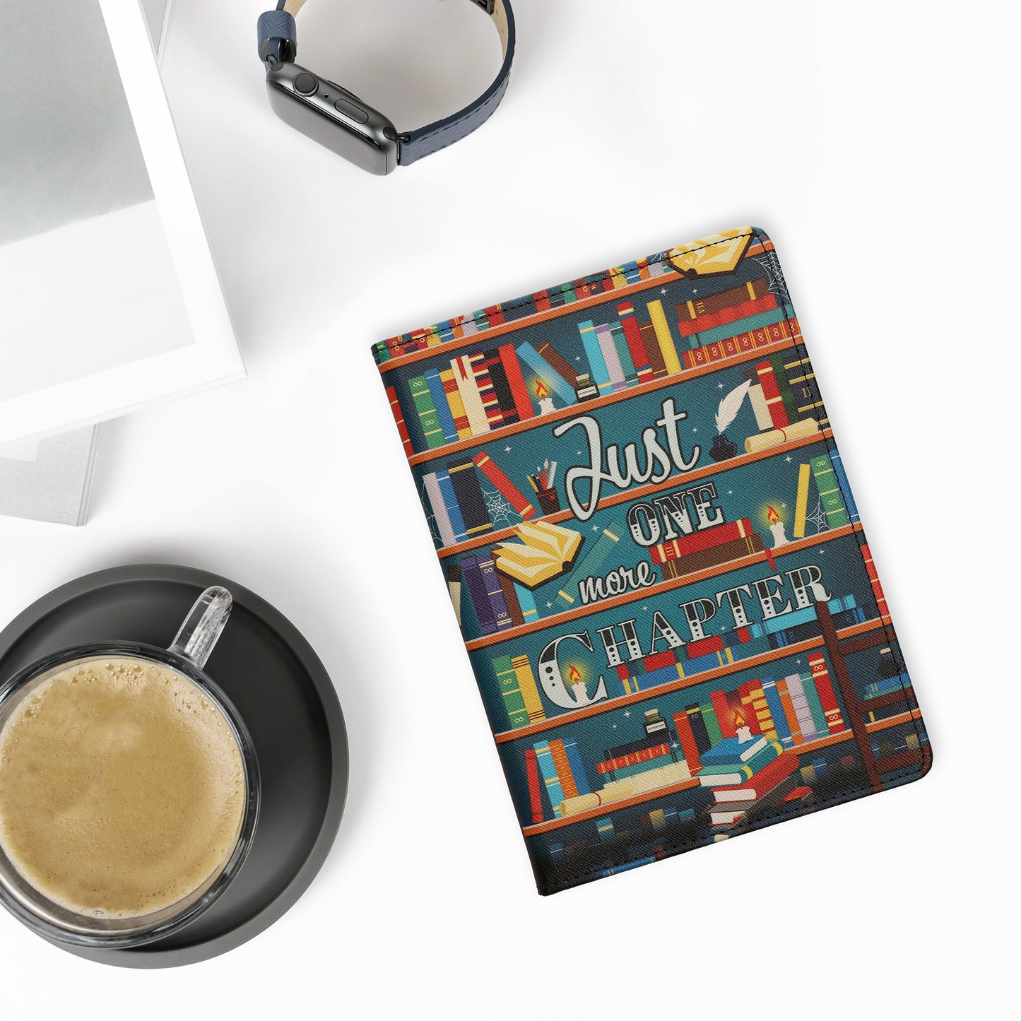 kwmobile Schutzhülle Kobo Aura ONE Flip Case - Lesende Frau