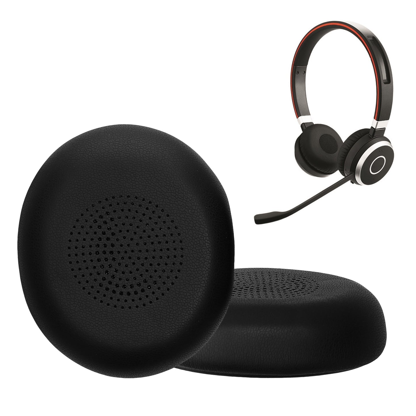 kwmobile Ohr Polster für Jabra Evolve 2 65 / Evolve 65 SE Ohrpolster - Ersatz Ohrpolster - Kopfhörer Ersatzteile - Kopfhörer Ersatzpolster für Over Ear Headphones