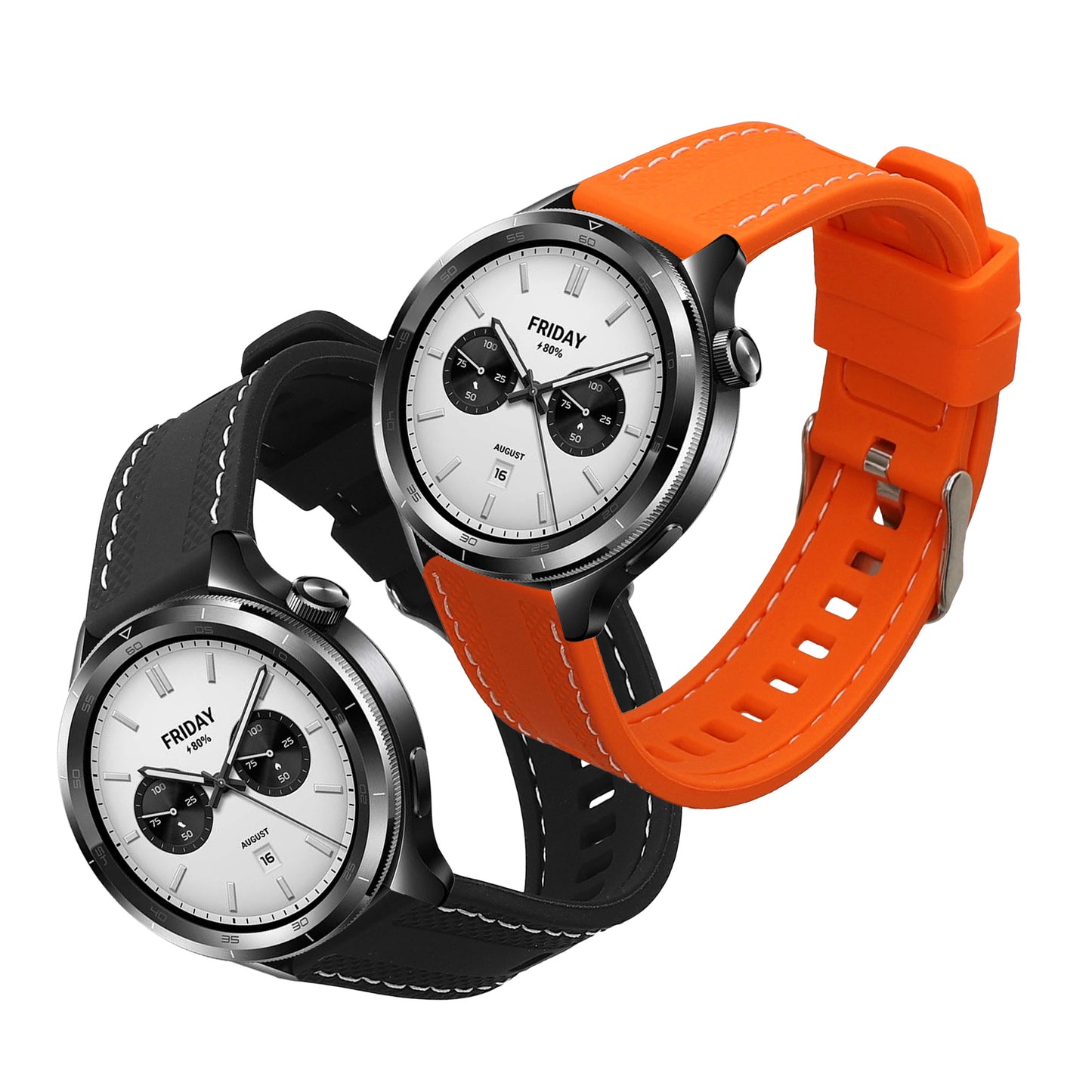 kwmobile Uhrenarmband für Xiaomi Watch S4 / S4 Sport / S3 / S2 / Watch S1 Active / Watch 5 Active Armband Fitnesstracker Band Set Ersatzarmband Smartwatch