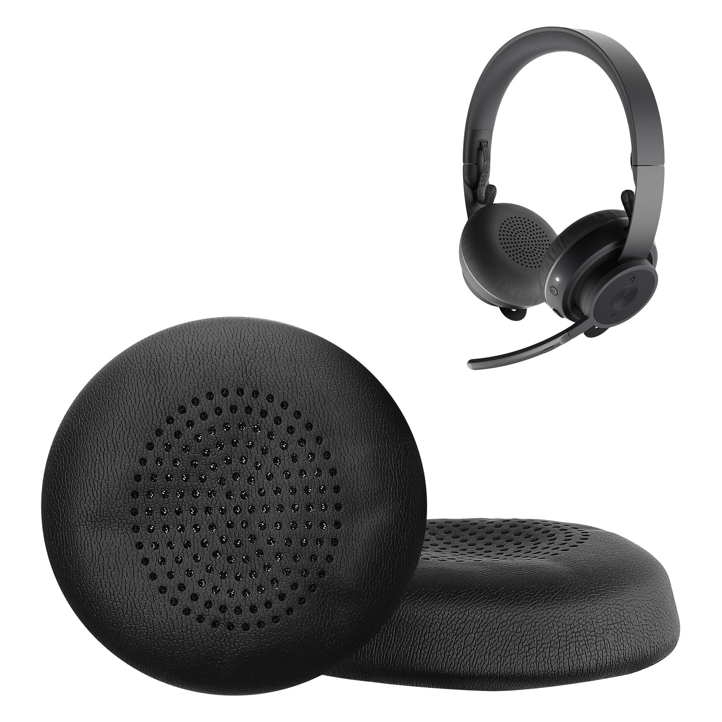 kwmobile Ohr Polster für Logitech Zone 900 / Zone Wireless Plus Ohrpolster Ersatz Ohrpolster Kopfhörer Ersatzteile Kopfhörer Ersatzpolster für Over Ear Headphones