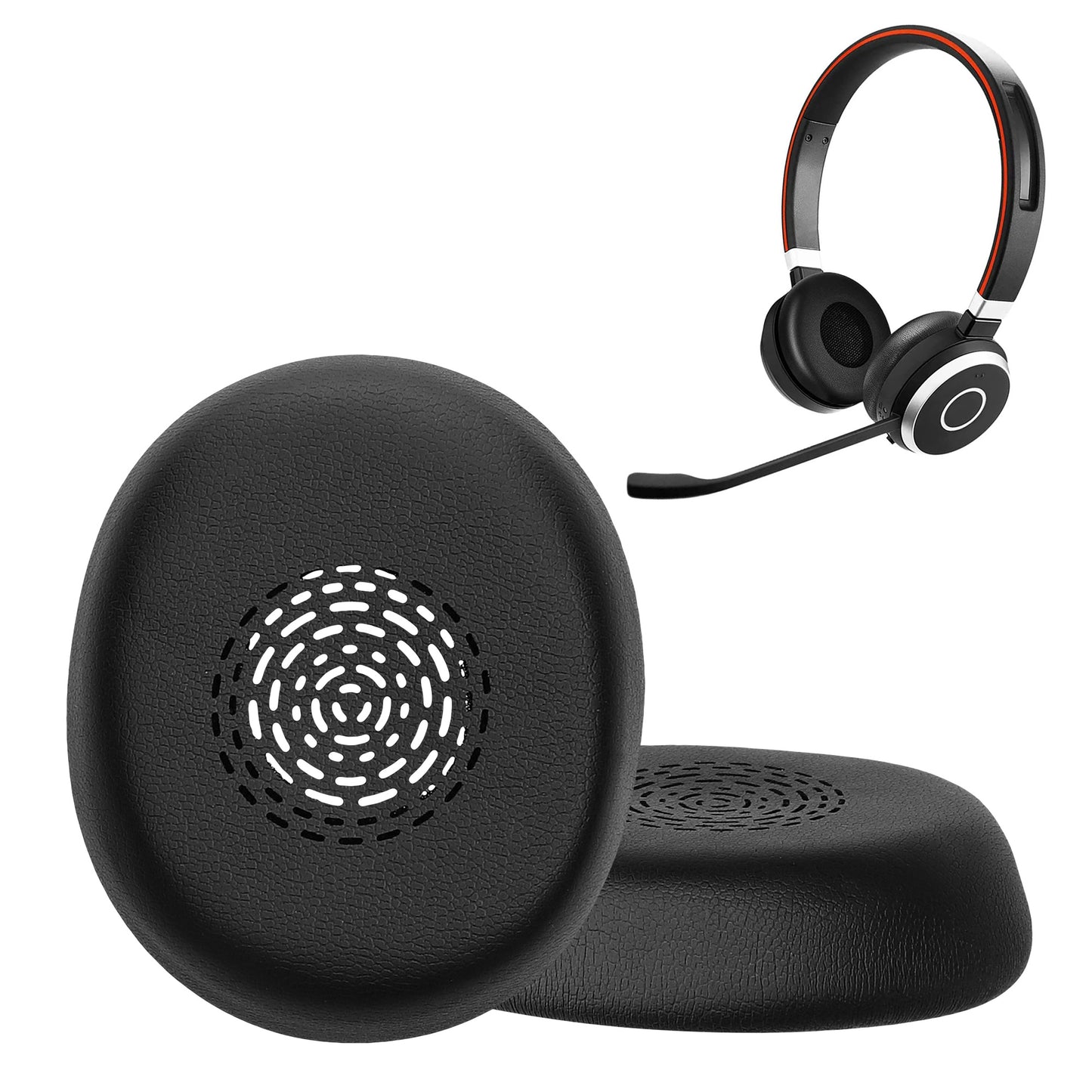 kwmobile Ohr Polster für Jabra Evolve 10 Ohrpolster - Ersatz Ohrpolster - Kopfhörer Ersatzteile - Kopfhörer Ersatzpolster für Over Ear Headphones