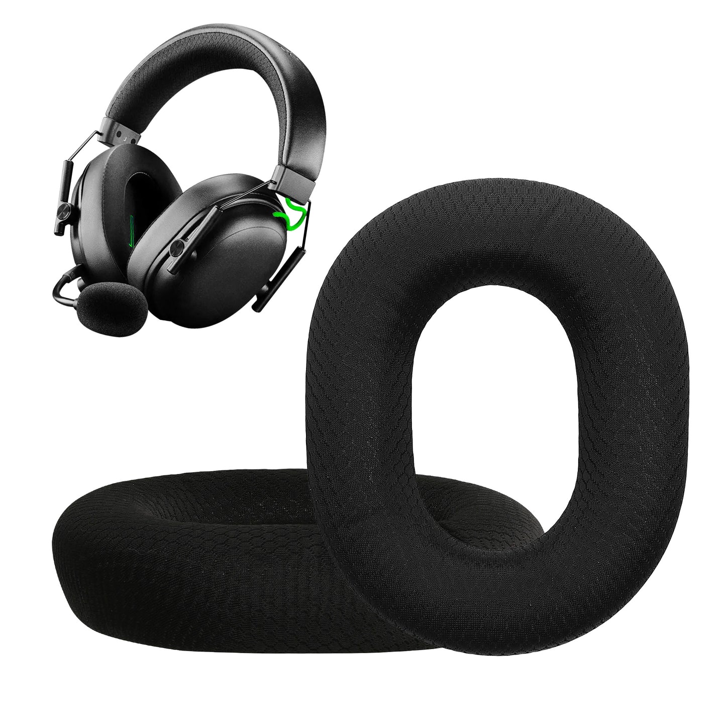 kwmobile Ohr Polster für Razer BlackShark V3 Pro - Ersatz Ohrpolster - Kopfhörer Ersatzteile - Kopfhörer Ersatzpolster für Over Ear Headphones