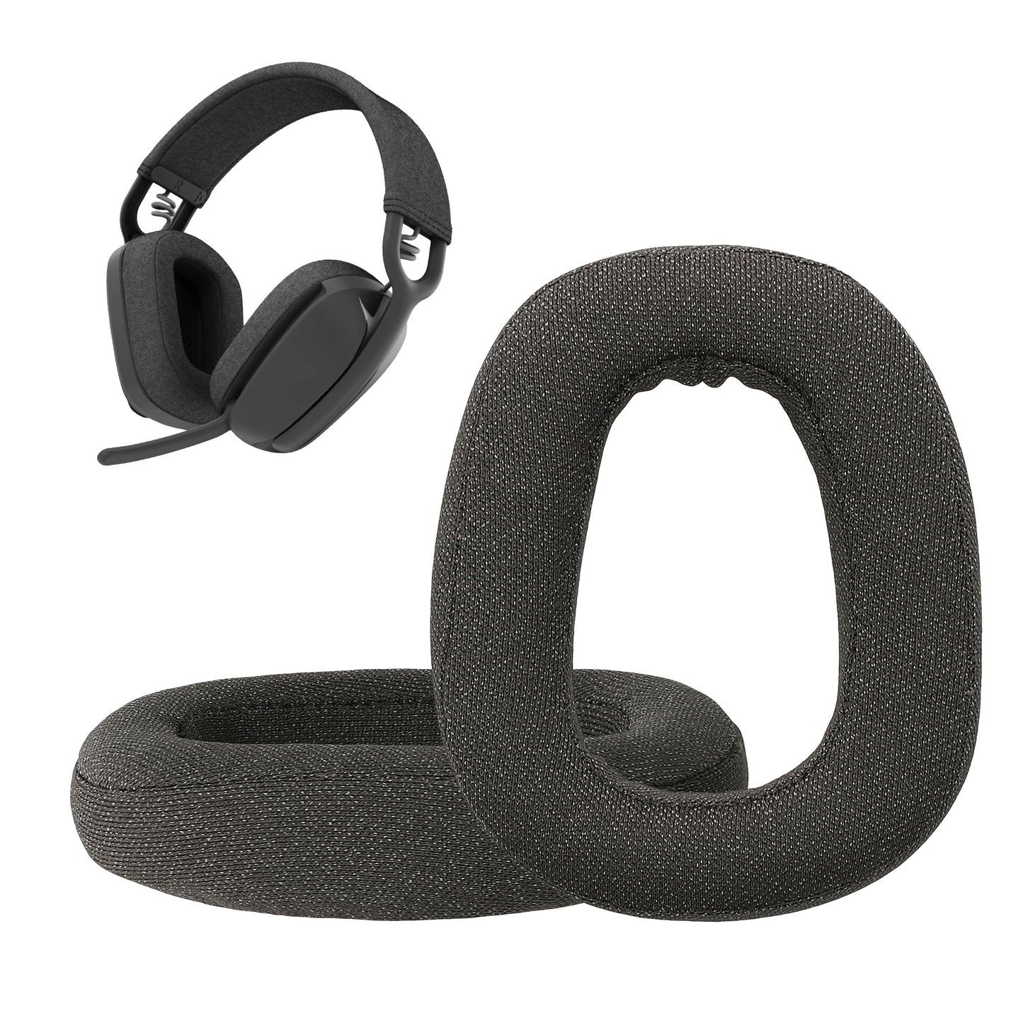 kwmobile Ohr Polster für Logitech Zone Vibe 100 - Ersatz Ohrpolster - Kopfhörer Ersatzteile - Kopfhörer Ersatzpolster für Over Ear Headphones