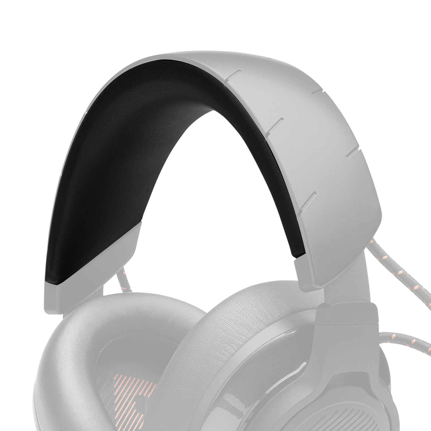 kwmobile Ersatz Bügelpolster kompatibel mit JBL Quantum 600 (Q600) / 610 (Q610) / 800 (Q800) / 810 (Q810) - Kopfbügelpolster aus Kunstleder - Kopfhörer Ersatz Polster - Schwarz Schwarz