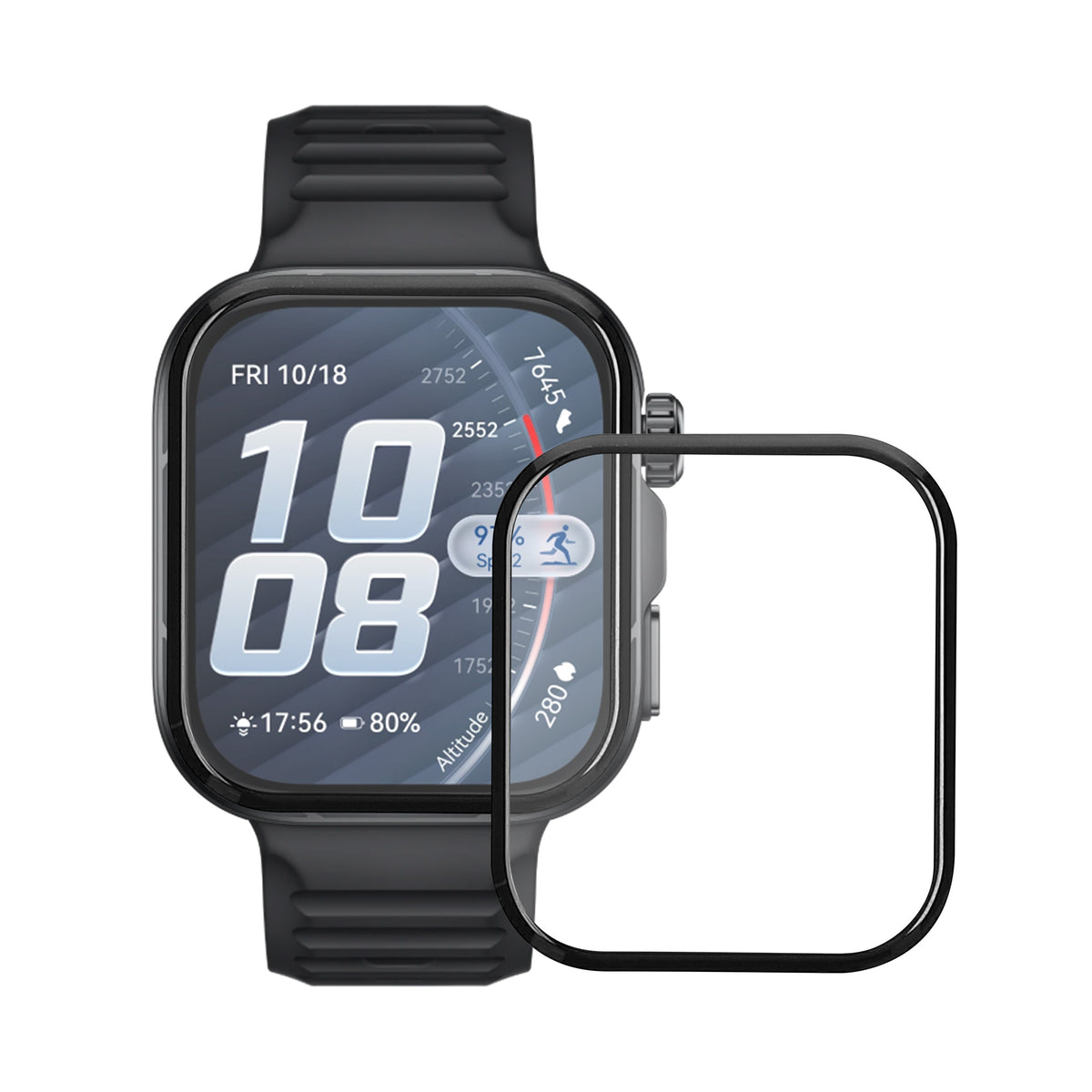 kwmobile 2x Transparente Displayschutzfolie kompatibel mit Huawei Watch FIT 5 Pro Folie - Schutzfolie für Fitness Tracker - robuster Displayschutz Transparent