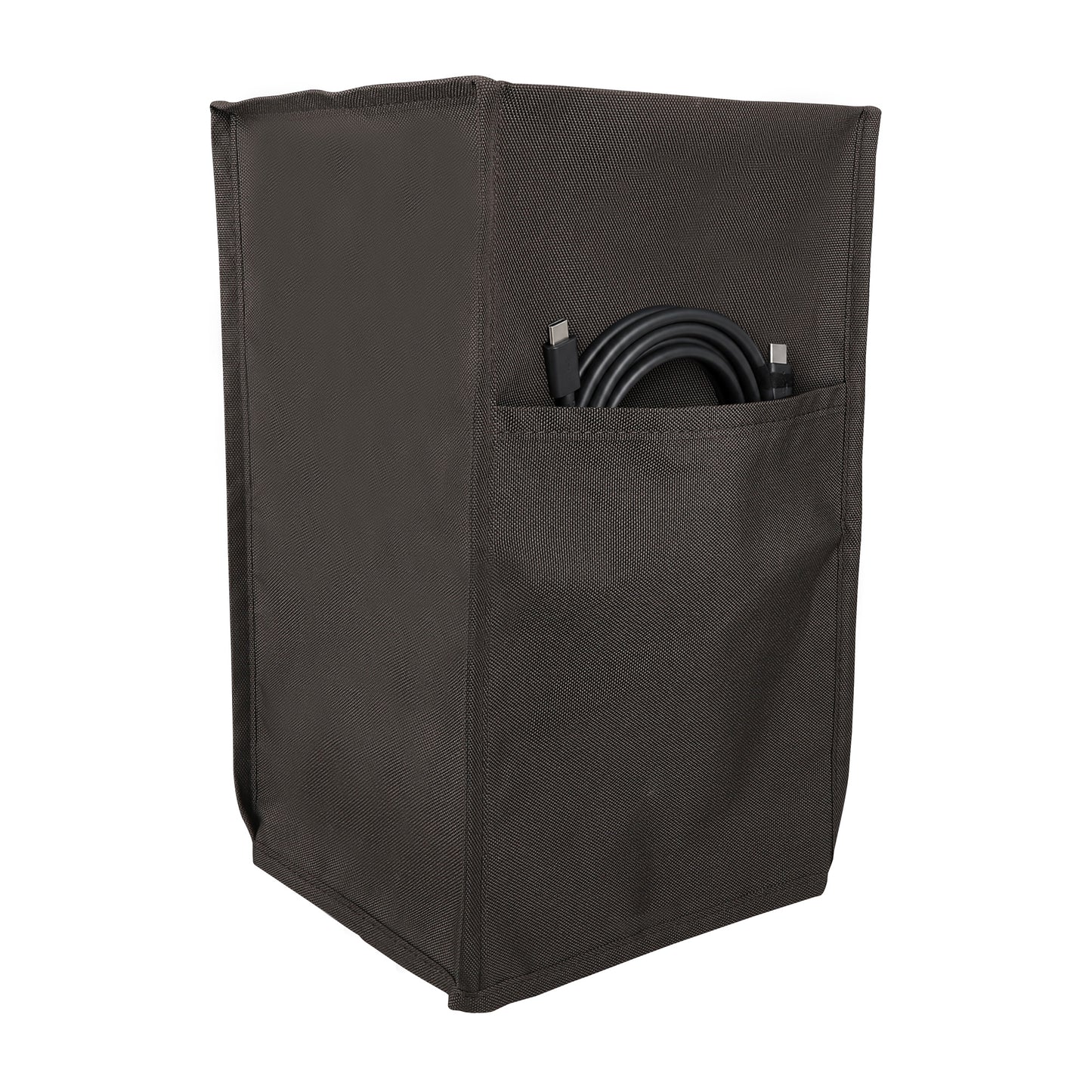 kwmobile Gaming Konsolen Cover für Microsoft Xbox Series X Abdeckung - Konsolen Staubschutz aus Polyester - flexible Konsolenhülle mit Seitentaschen - Dunkelgrau Dunkelgrau