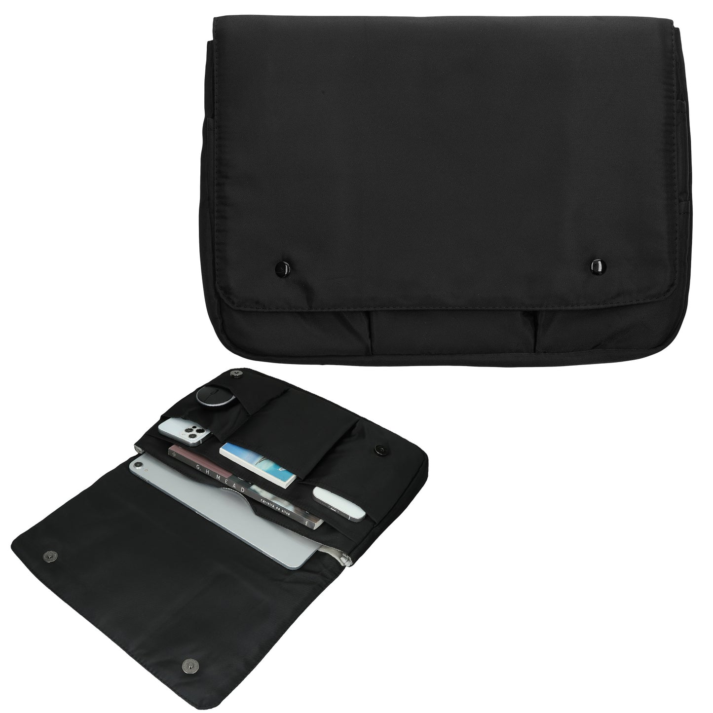 kwmobile Laptoptasche 14 Zoll Notebook - Schwarz