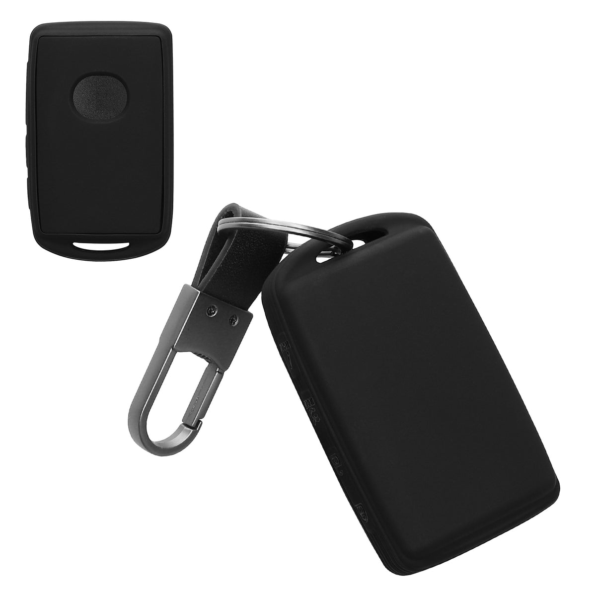 kwmobile Autoschlüssel Hülle kompatibel mit Mazda 3-Tasten CX30 CX50 CX60 CX90 MX-30 Hülle - TPU Schlüsselhülle - Schlüssel Cover in Schwarz - Mit Schlüsselring Schwarz