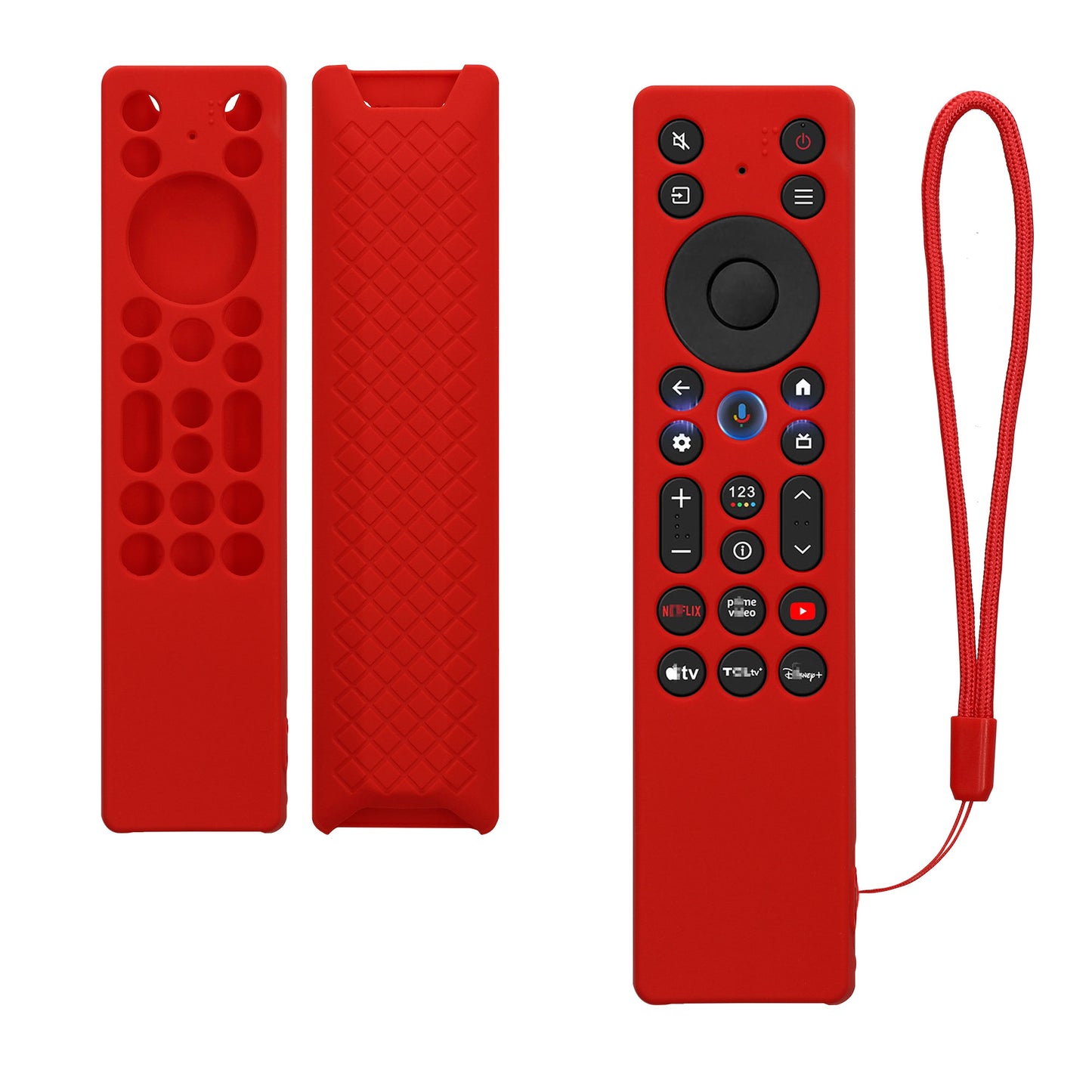kwmobile Hülle Fernbedienung kompatibel mit TCL TCL RC923A FMB1 / RC813A FMB1 Hülle - Silikon Case für TV Zubehör in Rot Rot